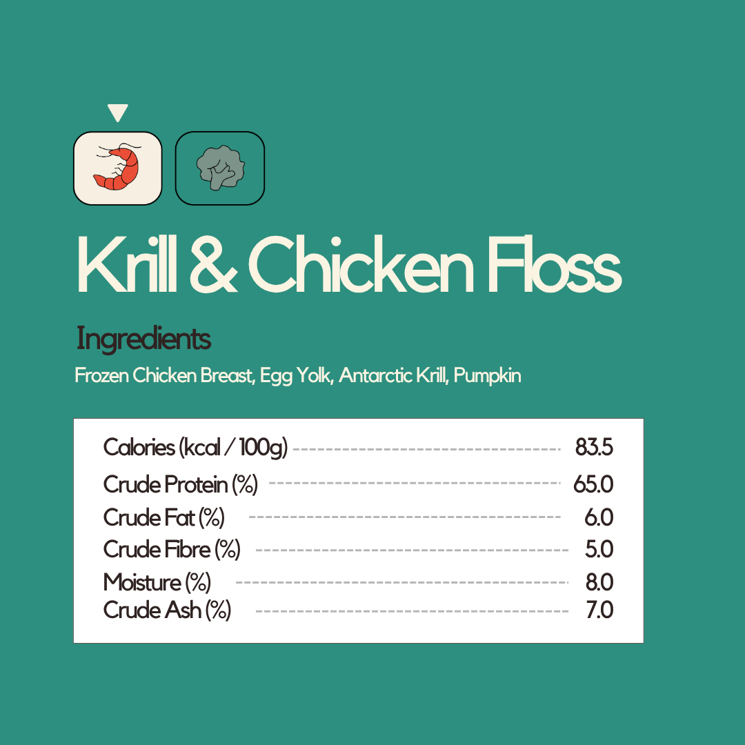 Topper Duo Chicken, Fruit & Krill Floss 80g