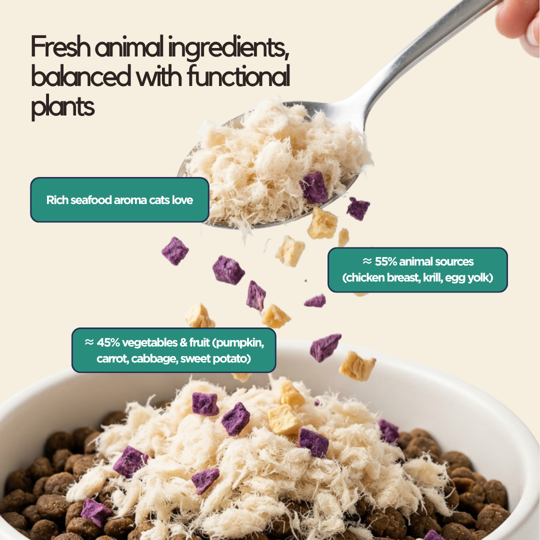 Topper Duo Chicken, Fruit & Krill Floss 80g