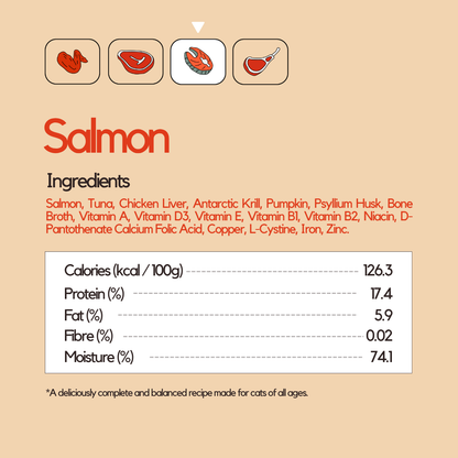 Salmon Wet Food (Box Edition / 85g x 16 packs)