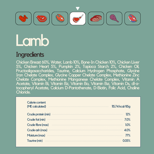 Lamb Wet Food (Box Edition - 12 x 85g pouches)