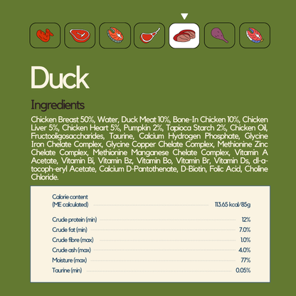 Duck Wet Food (Box Edition - 12 x 85g pouches)