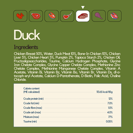 Duck Wet Food (Box Edition - 12 x 85g pouches)
