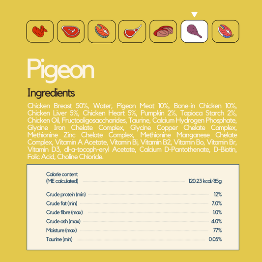 Pigeon Wet Food (Box Edition - 12 x 85g pouches)