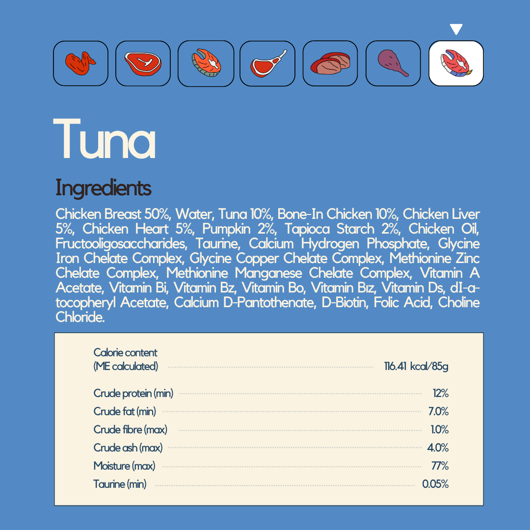 Tuna Wet Food (Box Edition - 12 x 85g pouches)
